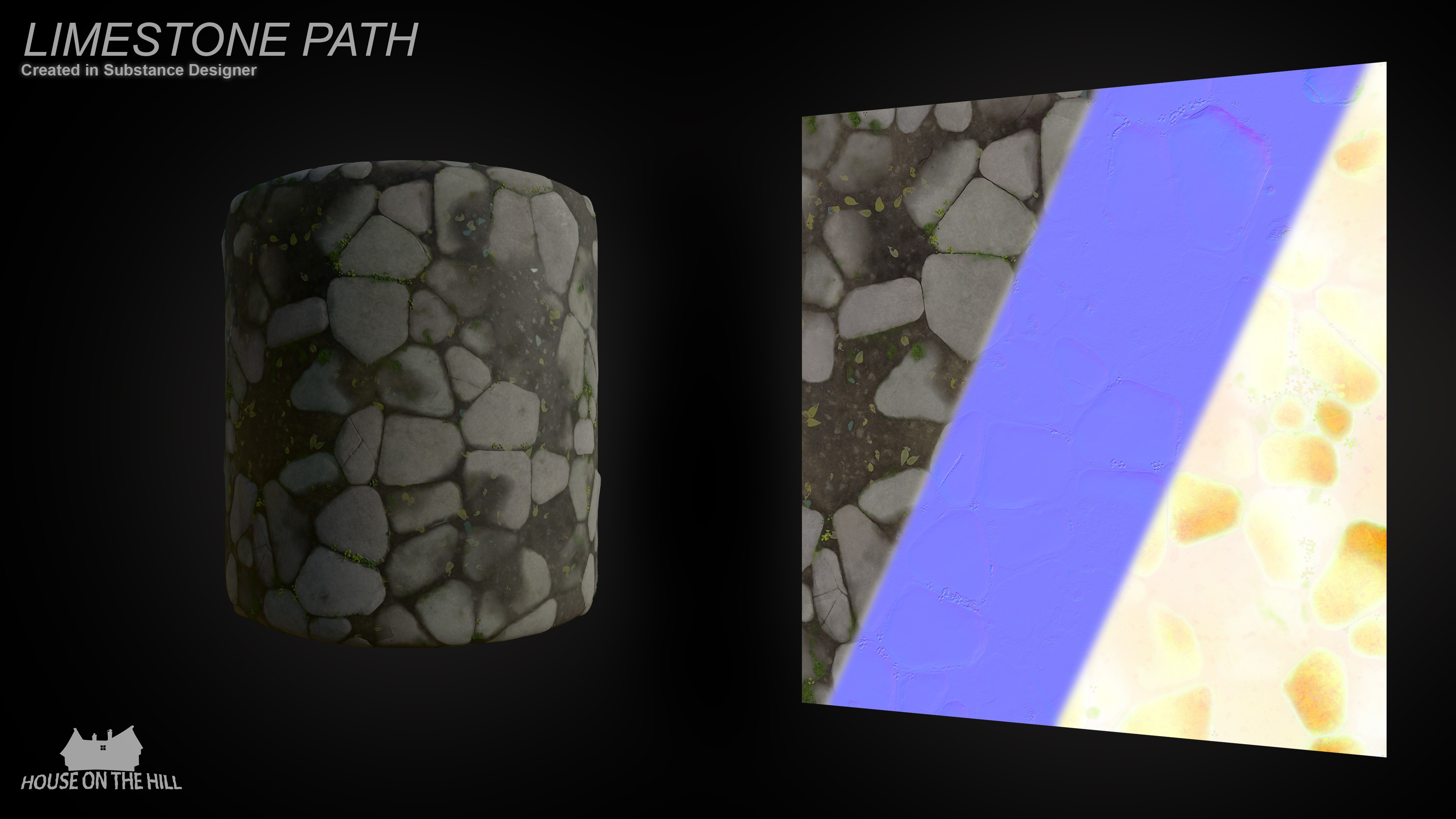 Limestone path material