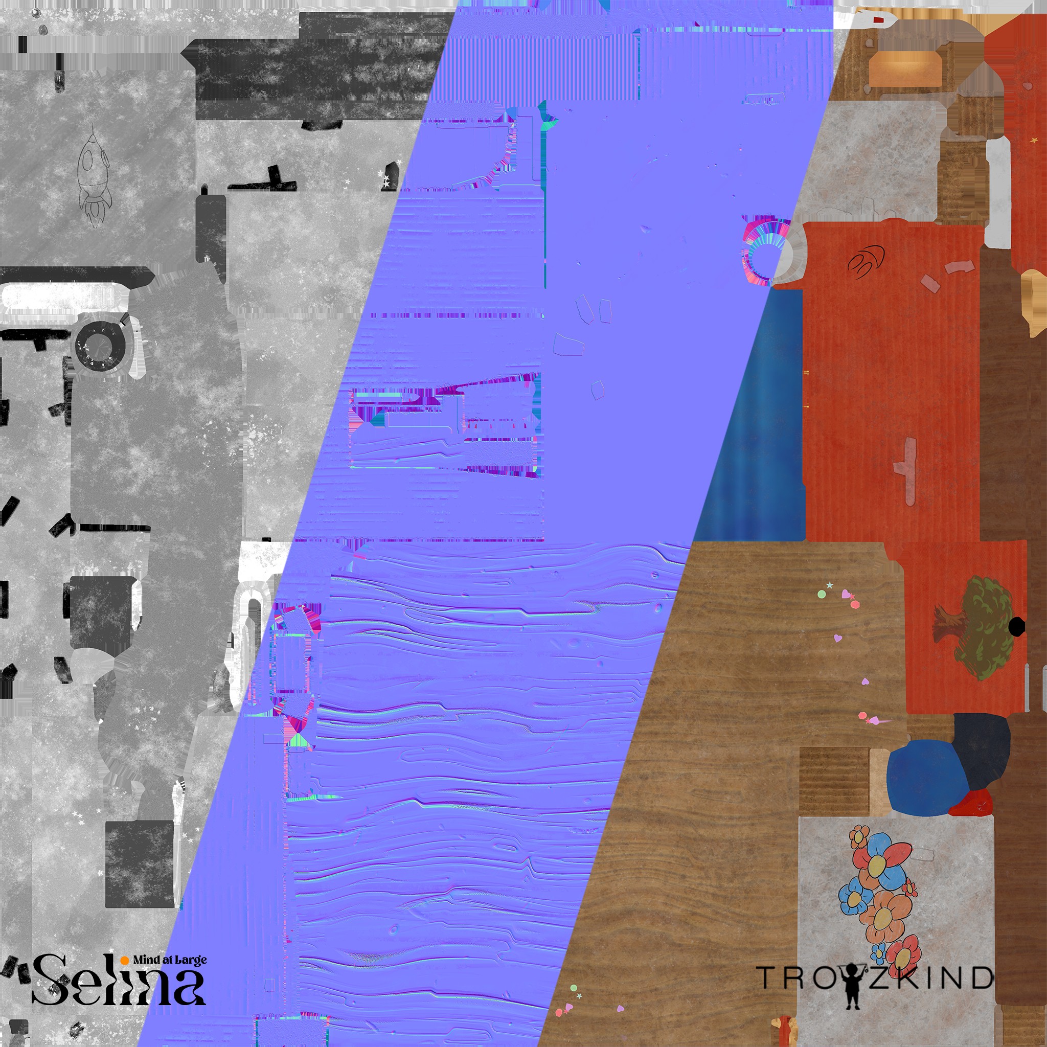 Selina's selfmade Toy Rocket PBR Textures